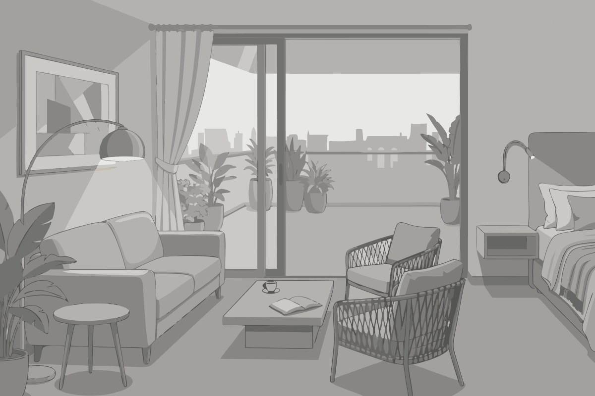 Studio with Garden View